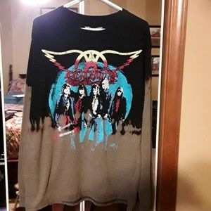 Aerosmith long sleeve bleach tshirt L
